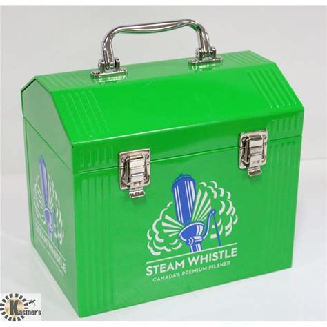 steam whistle metal lunch box|STEAM WHISTLE collectible tin “lunch box” .